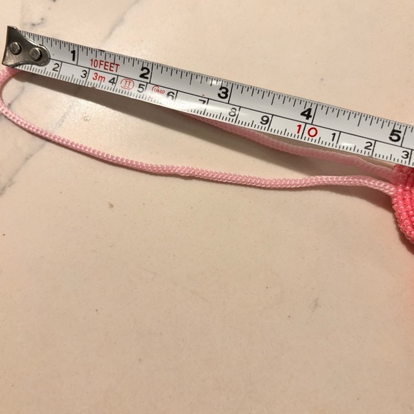 Pink Beaded Pig Face Bag Charm Coin Purse with Zipper - Picture 7 of 7